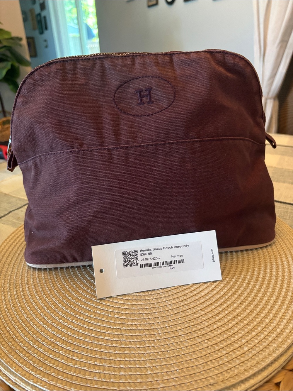 HERMES large canvas pouch